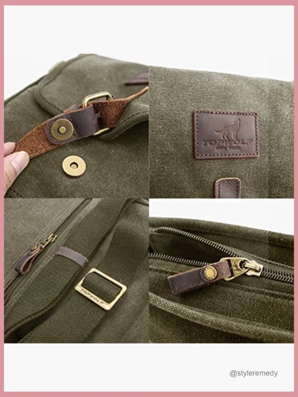 Canvas Messenger Bag Small Crossbody Casual Travel Shoulder Bag Anti Theft